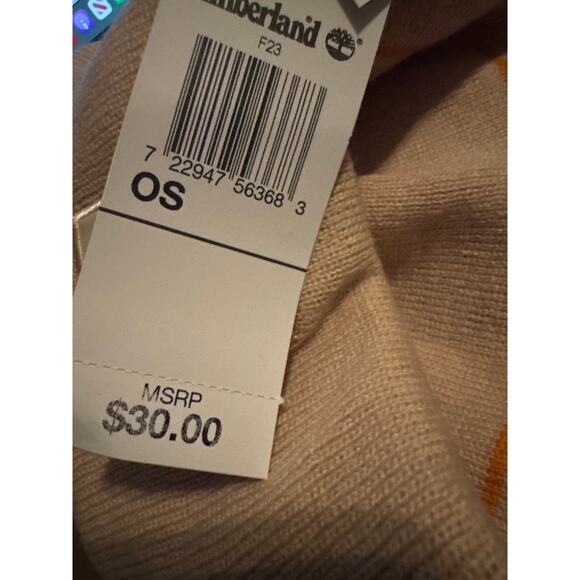 Brand New Timberland Adult Size One Size Pink Classic Logo Beanie Hat - Picture 4 of 8